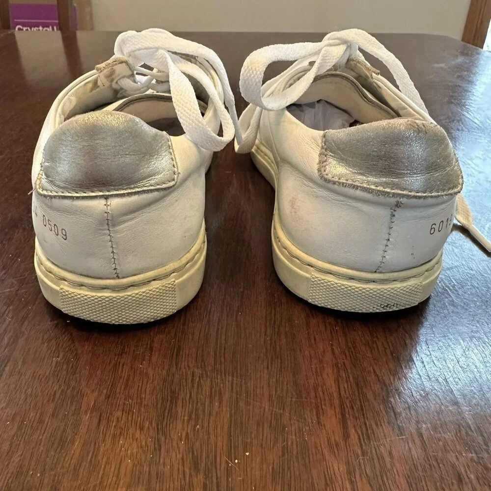 Common Projects Woman Achilles Low White Leather Sneakers Size 38